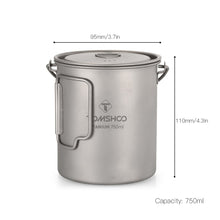 Load image into Gallery viewer, 750ml Titanium Pot